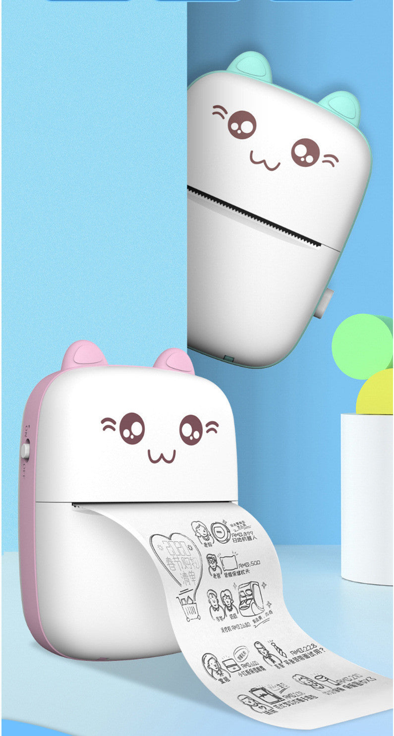 Mini Inkless Bluetooth Pocket Printer Compatible with iOS, Android
