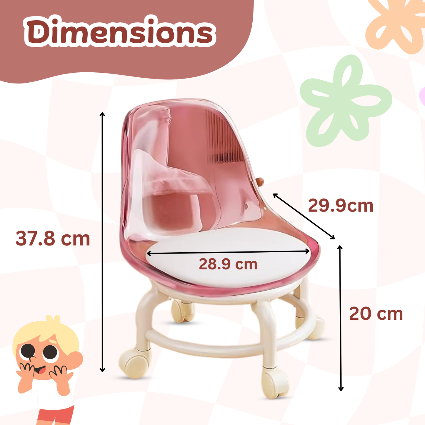 Kids Chair with Unique Design – Comfortable, Odourless Material, 360° Rotating Function| Rebounding Cushion, Safe and Durable| Perfect for Study and Play, Ideal for Toddlers and Children