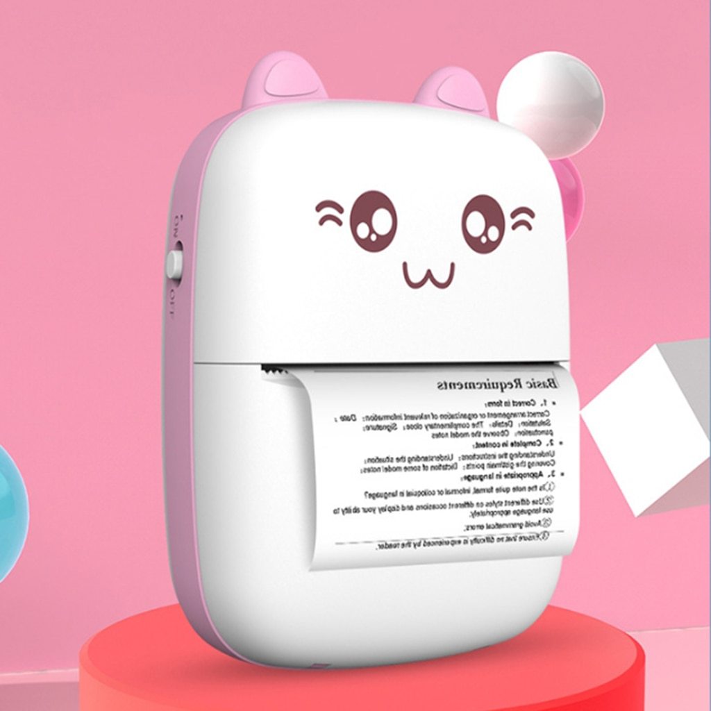 Mini Inkless Bluetooth Pocket Printer Compatible with iOS, Android