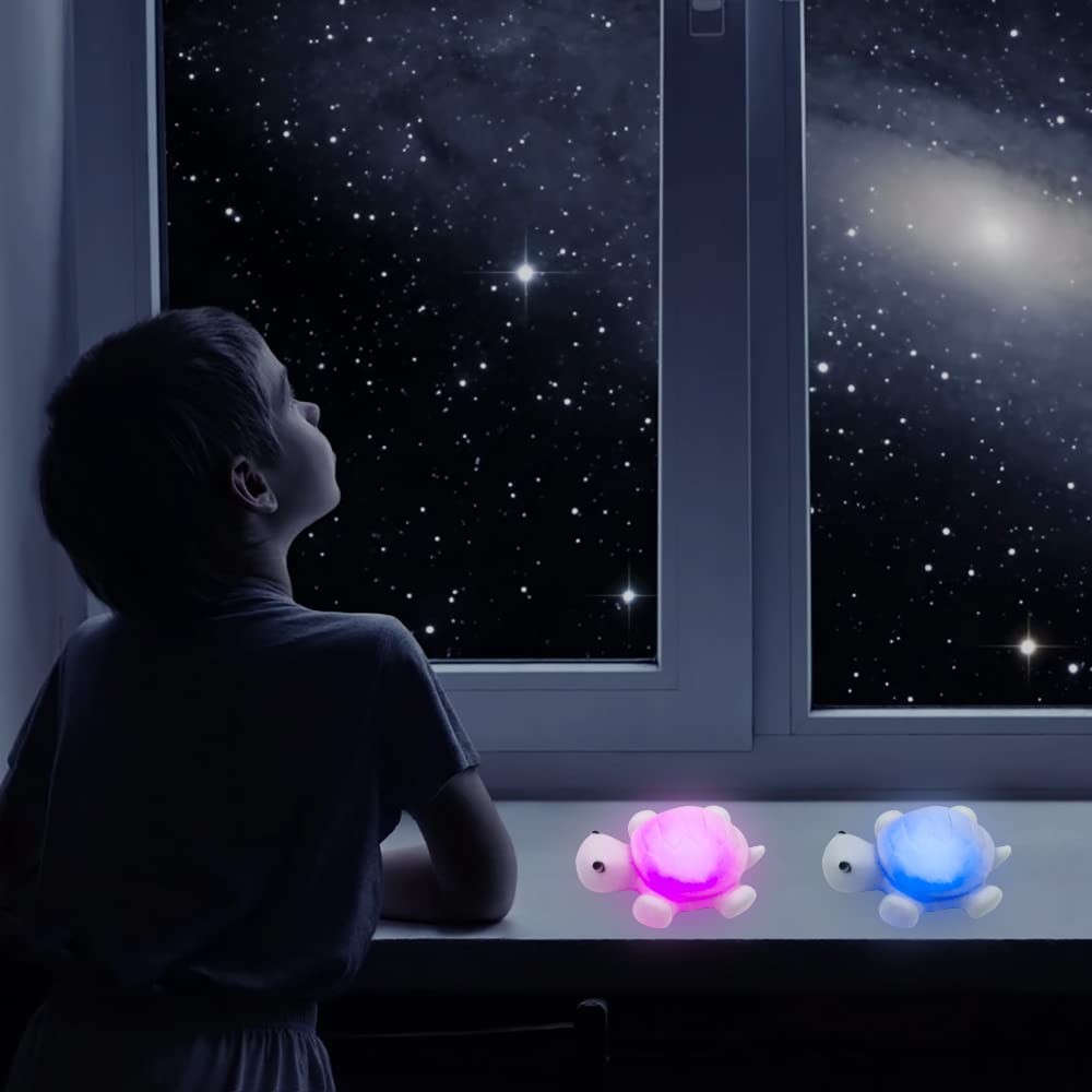 Silicone Turtle Light with 7 Color Modes for Kids Room, Rechargeable Night Lamp for Baby Nursery, Soft Touch LED Light for Bedroom Decor, Sleep-Friendly Lighting