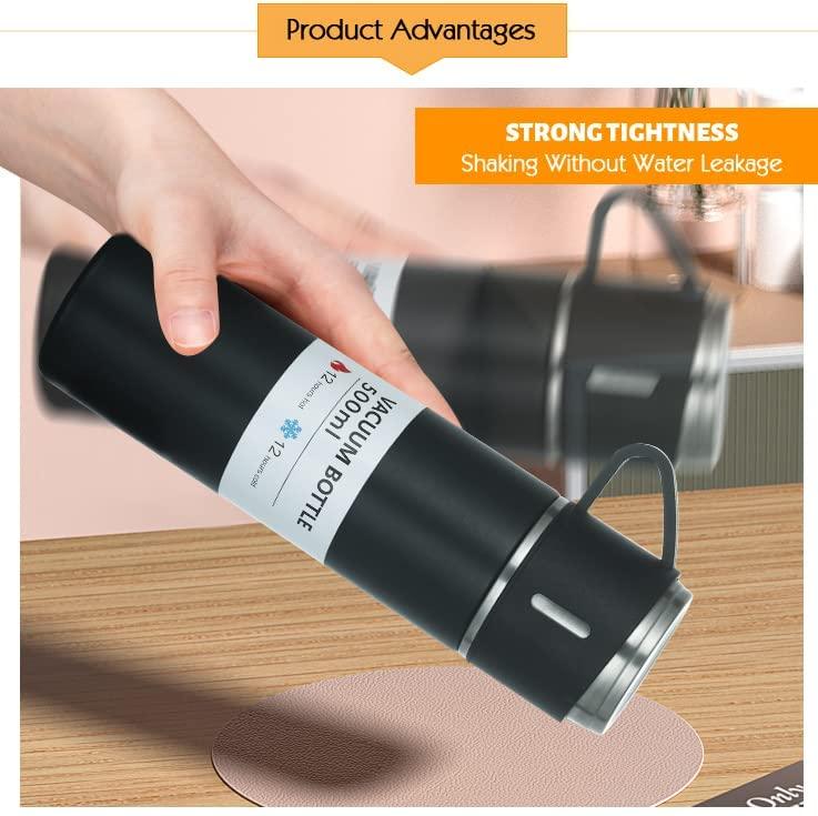 Personalized Vacuum Insulated Flask Gift Set With 2 Cups - SIGMA STORE