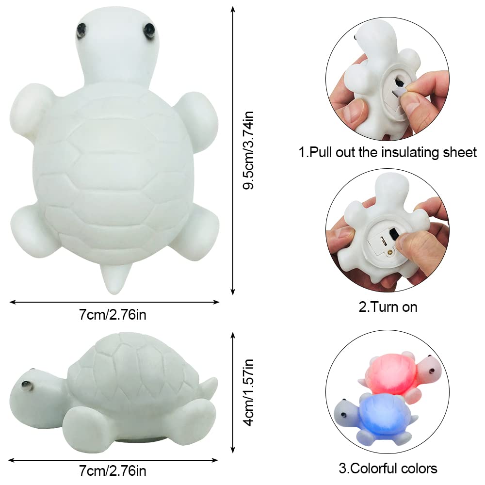 Silicone Turtle Light with 7 Color Modes for Kids Room, Rechargeable Night Lamp for Baby Nursery, Soft Touch LED Light for Bedroom Decor, Sleep-Friendly Lighting