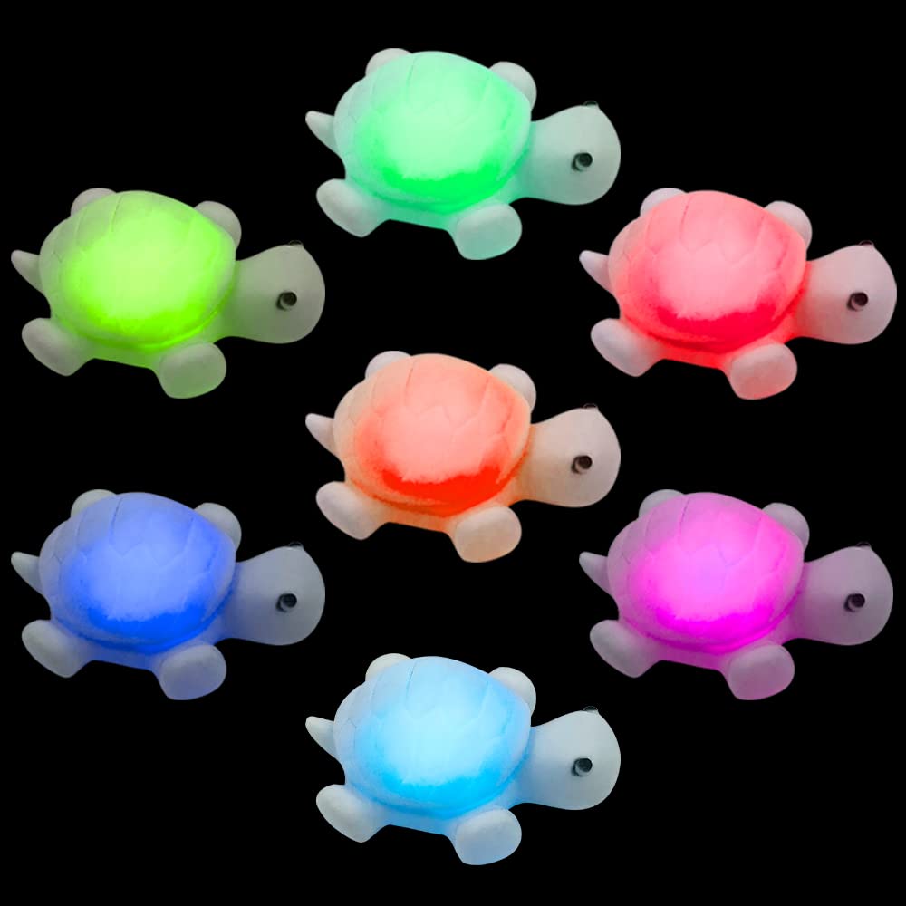 Silicone Turtle Light with 7 Color Modes for Kids Room, Rechargeable Night Lamp for Baby Nursery, Soft Touch LED Light for Bedroom Decor, Sleep-Friendly Lighting
