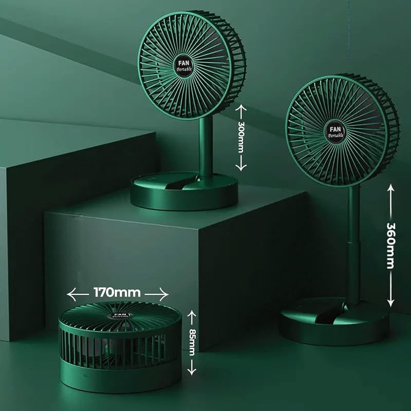 Portable Table Fan USB Rechargeable Fan with 3 Speed