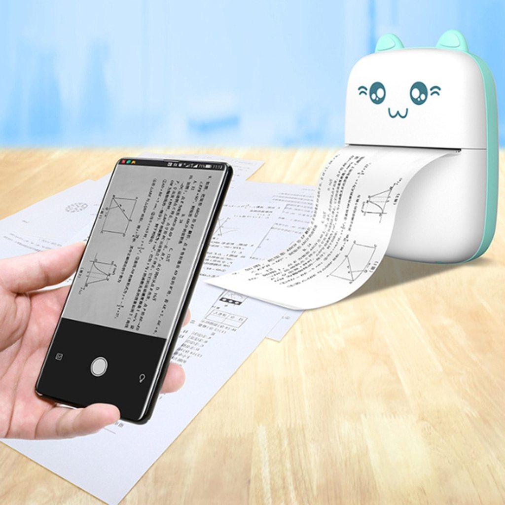 Mini Inkless Bluetooth Pocket Printer Compatible with iOS, Android