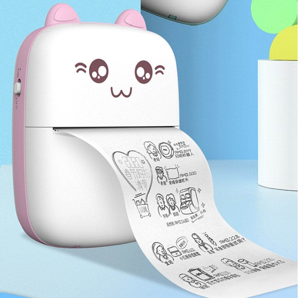 Mini Inkless Bluetooth Pocket Printer Compatible with iOS, Android
