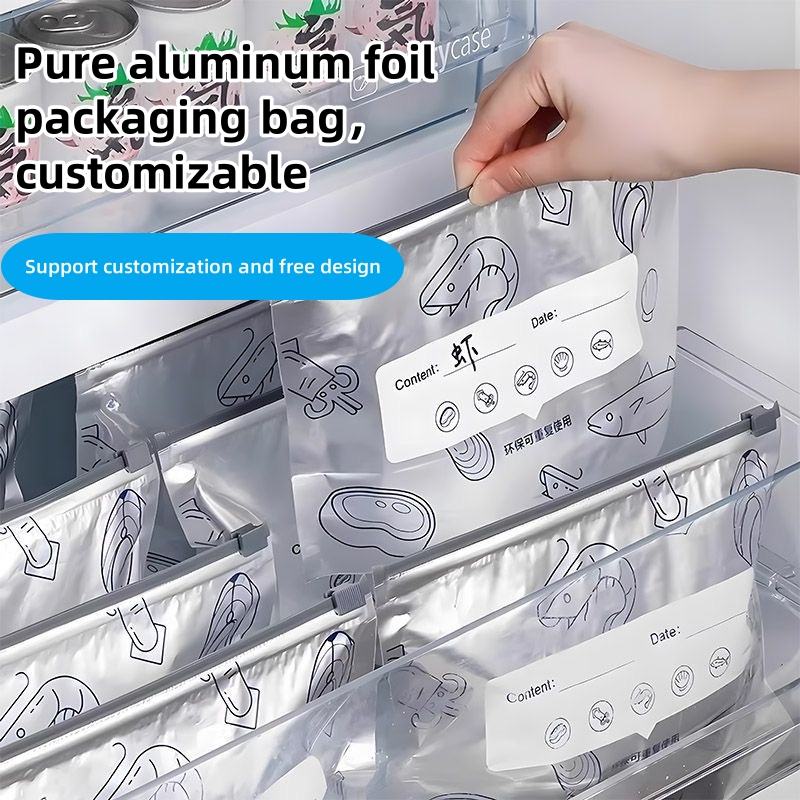 Reusable Aluminum Foil Food Stoarge Bag 6 pc