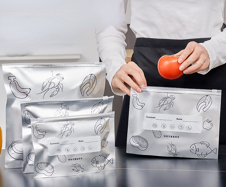 Reusable Aluminum Foil Food Stoarge Bag 6 pc