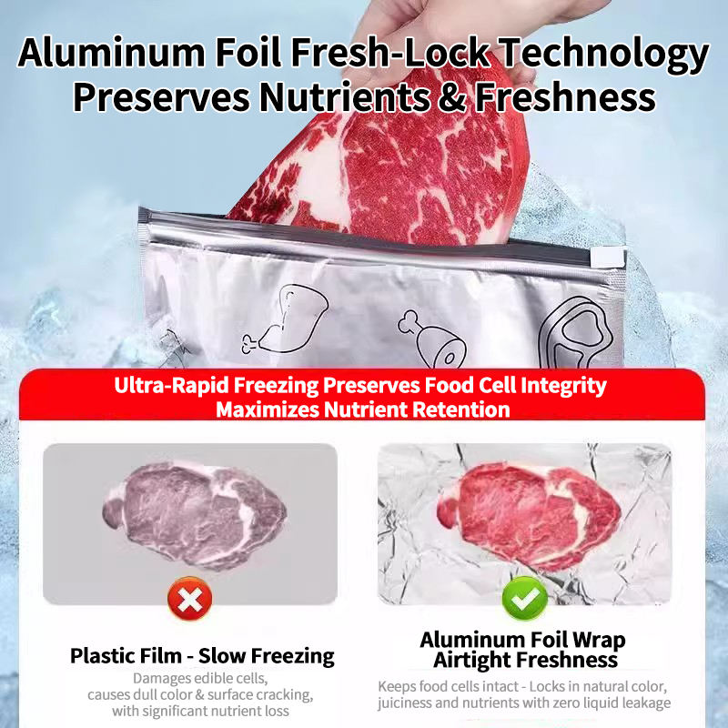 Reusable Aluminum Foil Food Stoarge Bag 6 pc