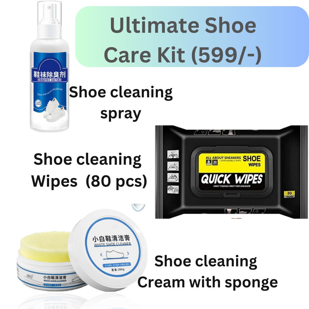 Sneaker Wipes | Instant Shoe Cleaner with Microfiber Cloth | Anti-Stain & Anti-Fouling Shoe Wipes for Sneakers | Portable Shoe Cleaning Kit
