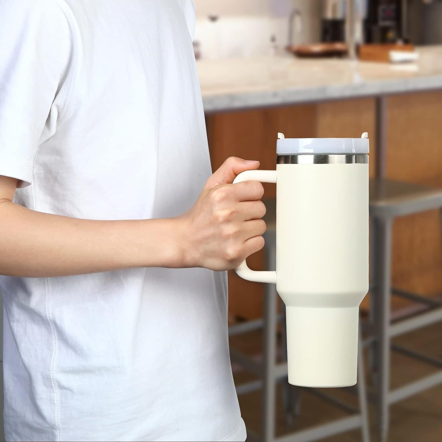 1200ml Tumbler With Handle, Stainless Steel, Insulated