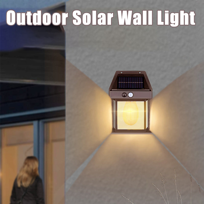 Solar Wall Light Lamp Outdoor, Wireless with 3 Modes & Motion Sensor