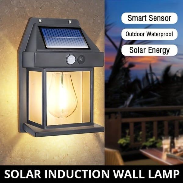 Solar Wall Light Lamp Outdoor, Wireless with 3 Modes & Motion Sensor