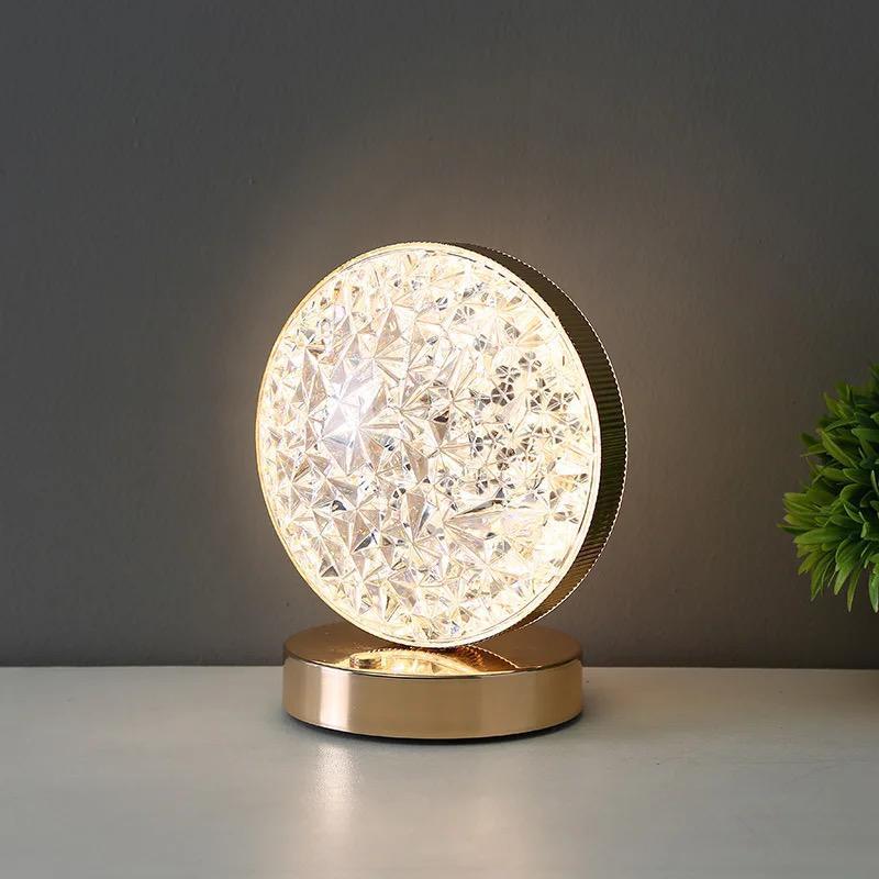 Crystal Round Shape LED Table Lamp. - SIGMA STORE