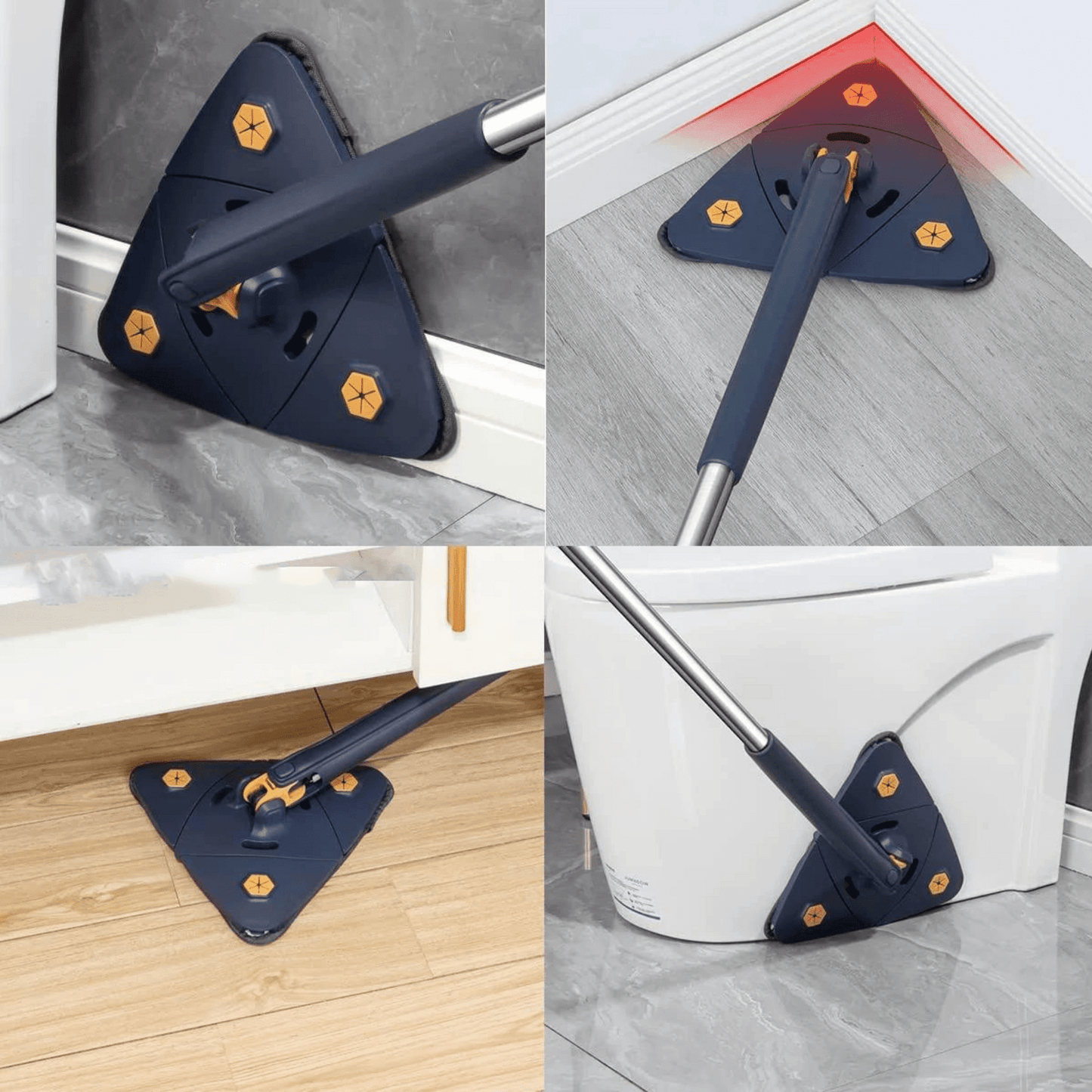 360° Rotatable Adjustable Triangle Multifunctional Cleaning Mop - SIGMA STORE