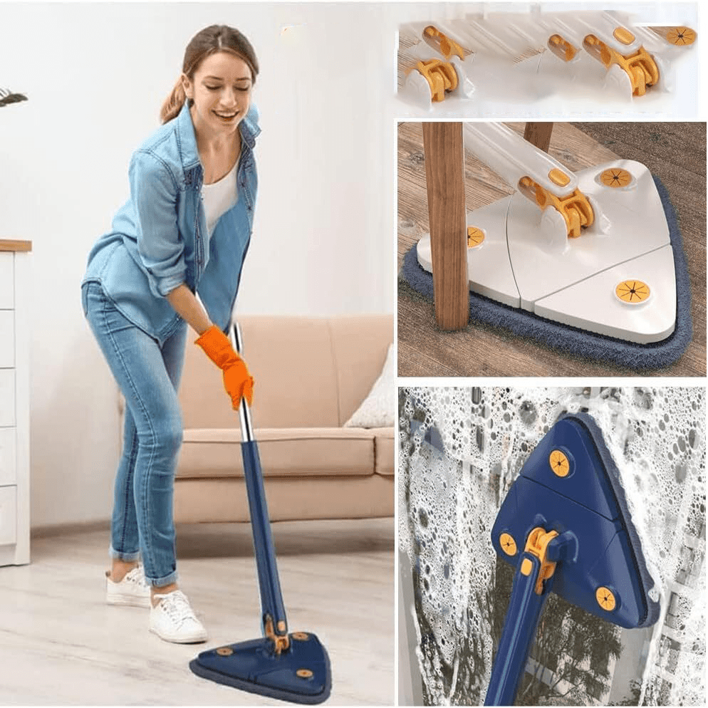 360° Rotatable Adjustable Triangle Multifunctional Cleaning Mop - SIGMA STORE