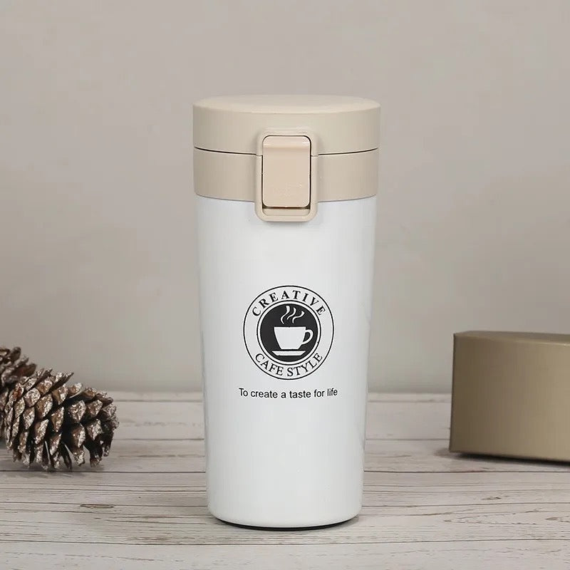 Coffee Travel Mug, Insulated Coffee Cup with Leakproof Lid, 380ml Vacuum Insulated Stainless Steel