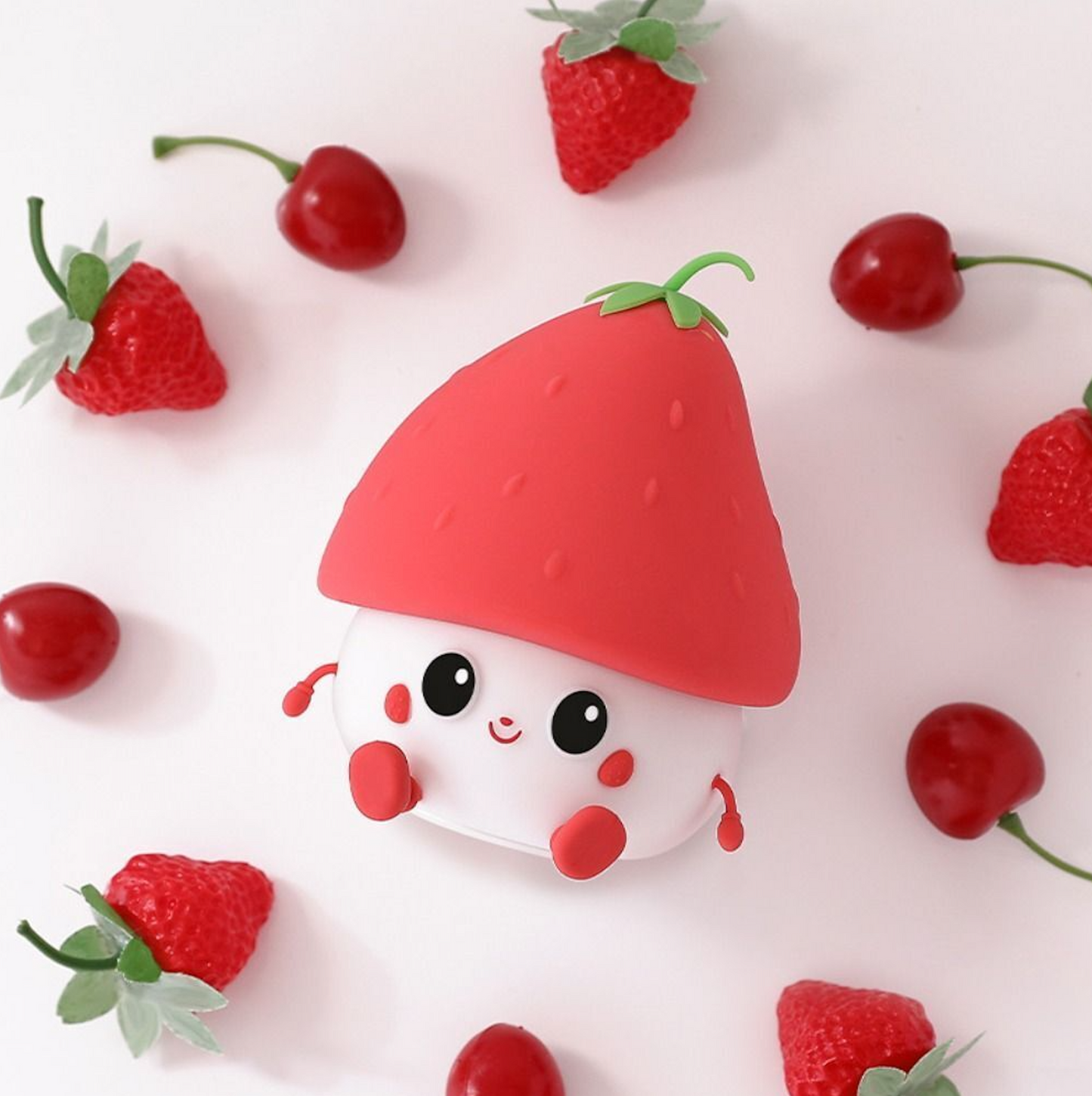 Strawberry Rechargeable Silicone Night Lamp - Cute LED Strawberry Lamp, Kids Night Light, Nursery Decor, Birthday Gift, Silicone LED Light