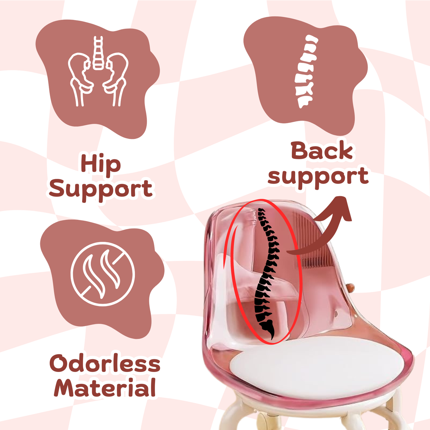 Kids Chair with Unique Design – Comfortable, Odourless Material, 360° Rotating Function| Rebounding Cushion, Safe and Durable|  Perfect for Study and Play, Ideal for Toddlers and Children