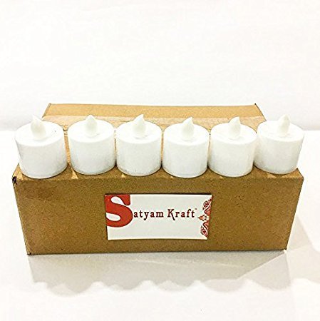 24 pcs Acrylic Flameless And Smokeless Decorative Candles Led Tea Light Candle Perfect For Gifting (Yellow, 2 Cm)