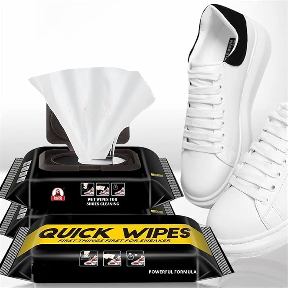 Sneaker Wipes | Instant Shoe Cleaner with Microfiber Cloth | Anti-Stain & Anti-Fouling Shoe Wipes for Sneakers | Portable Shoe Cleaning Kit