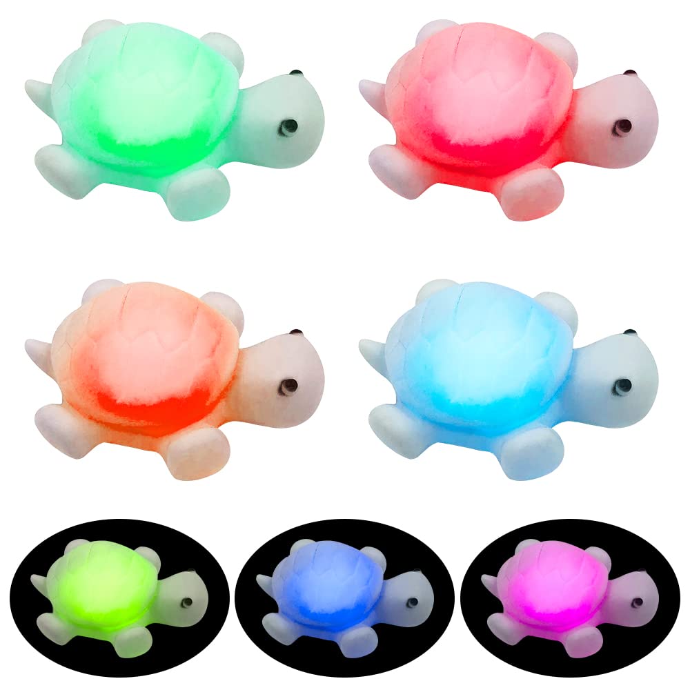 Silicone Turtle Light with 7 Color Modes for Kids Room, Rechargeable Night Lamp for Baby Nursery, Soft Touch LED Light for Bedroom Decor, Sleep-Friendly Lighting