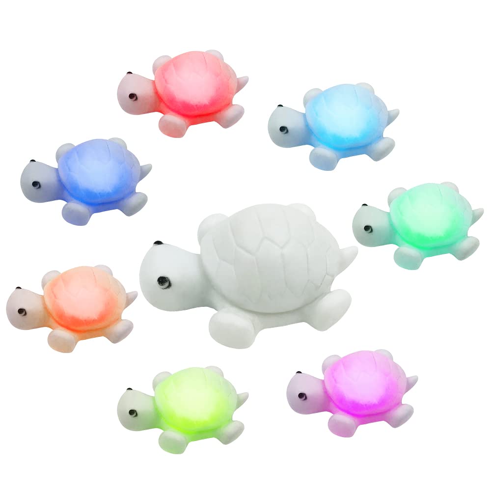 Silicone Turtle Light with 7 Color Modes for Kids Room, Rechargeable Night Lamp for Baby Nursery, Soft Touch LED Light for Bedroom Decor, Sleep-Friendly Lighting