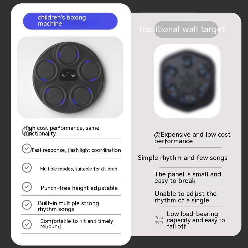 Music Boxing Machine Blue Light Hitting Reaction Boxing Target Intelligent Electronic Wall Target