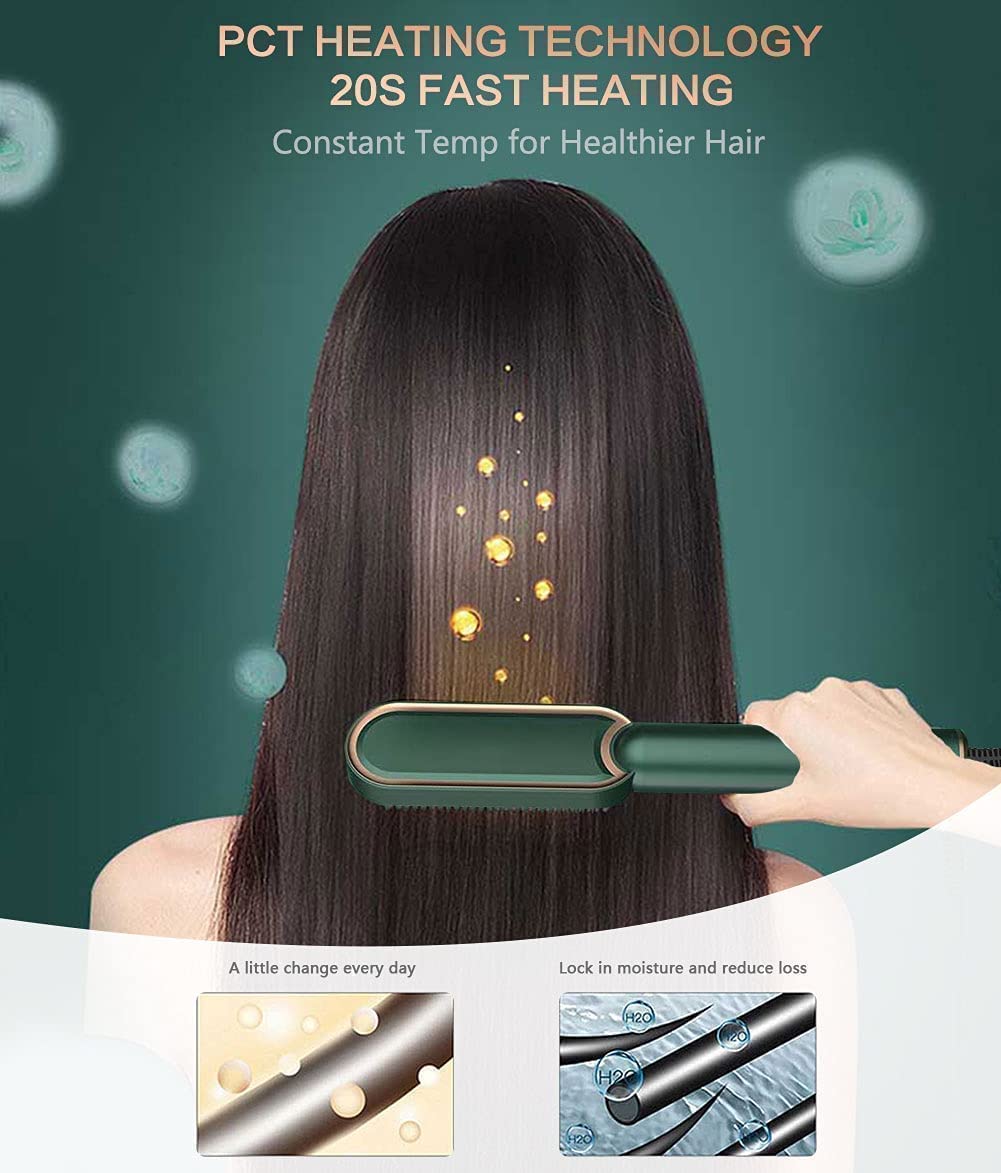 Hair Straightener Professional Electric Comb Brush