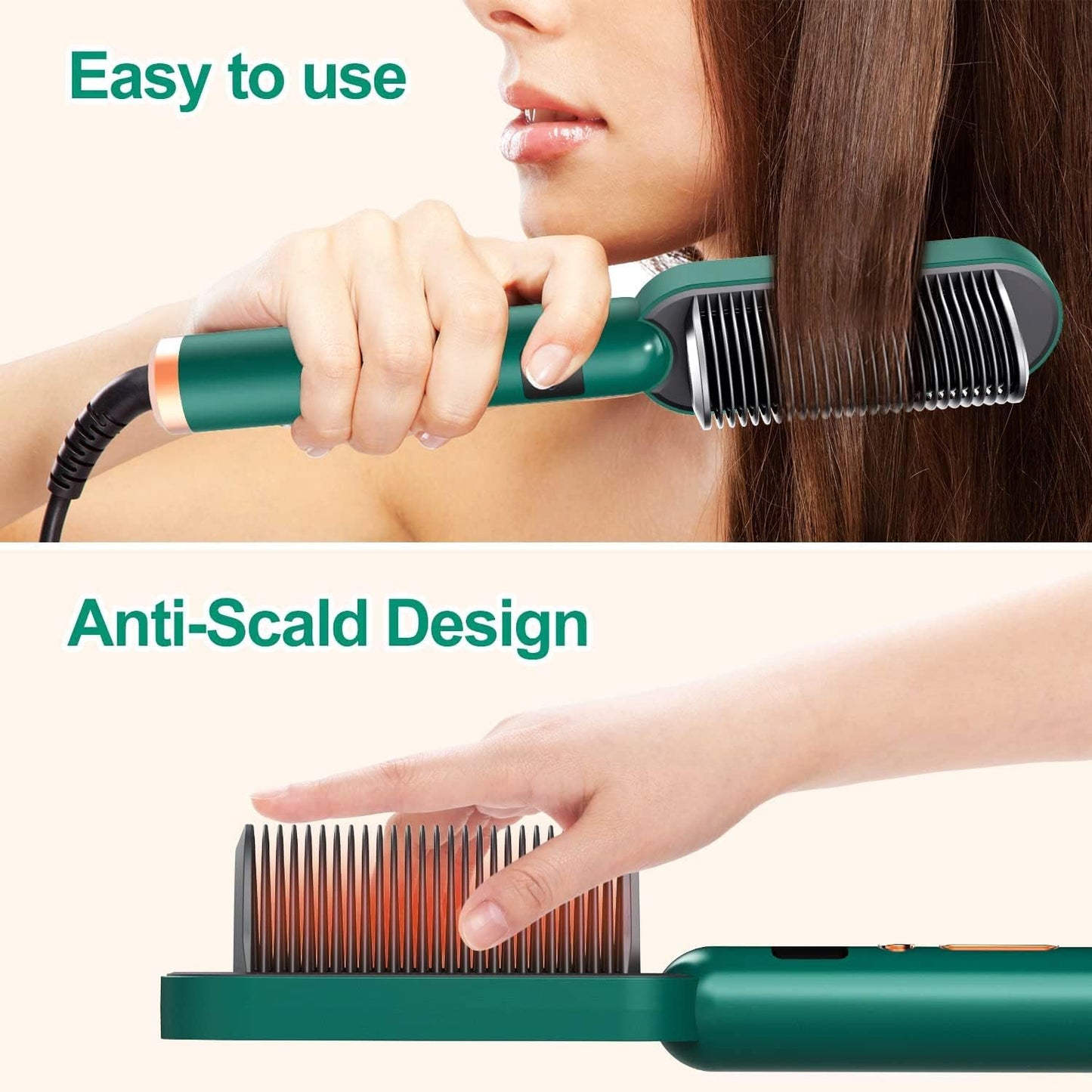 Hair Straightener Professional Electric Comb Brush