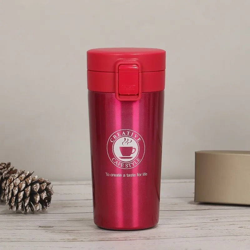 Coffee Travel Mug, Insulated Coffee Cup with Leakproof Lid, 380ml Vacuum Insulated Stainless Steel