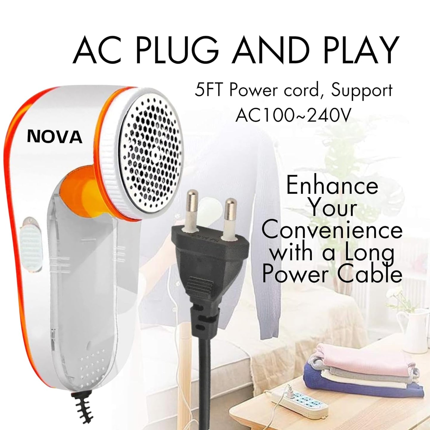 Nova Lint Remover for Clothes - Fabric Shaver Tint and Dust Remover