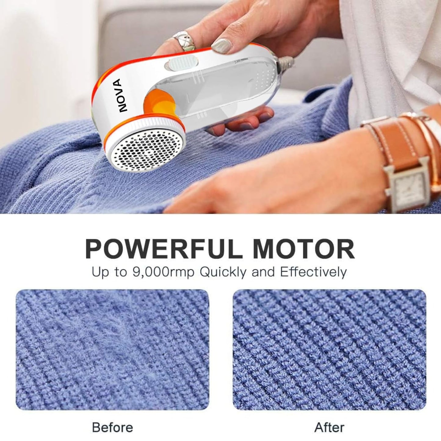 Nova Lint Remover for Clothes - Fabric Shaver Tint and Dust Remover