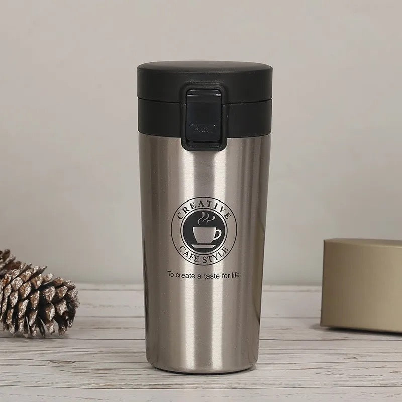 Coffee Travel Mug, Insulated Coffee Cup with Leakproof Lid, 380ml Vacuum Insulated Stainless Steel