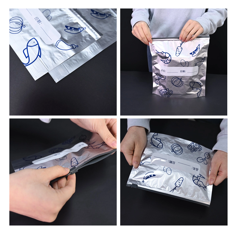 Reusable Aluminum Foil Food Stoarge Bag 6 pc