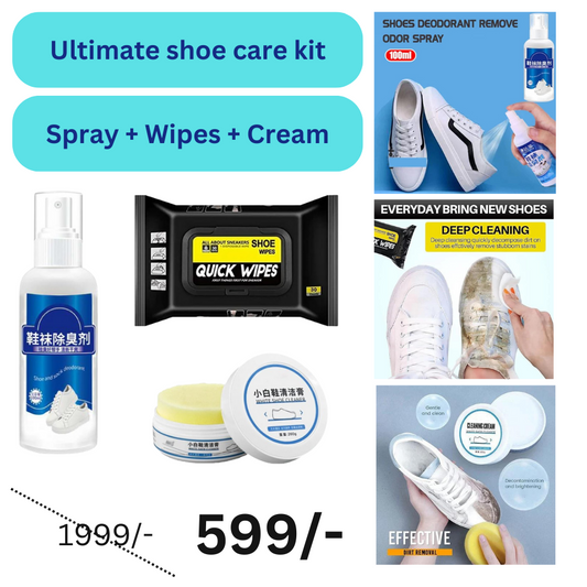 Sneaker Wipes | Instant Shoe Cleaner with Microfiber Cloth | Anti-Stain & Anti-Fouling Shoe Wipes for Sneakers | Portable Shoe Cleaning Kit