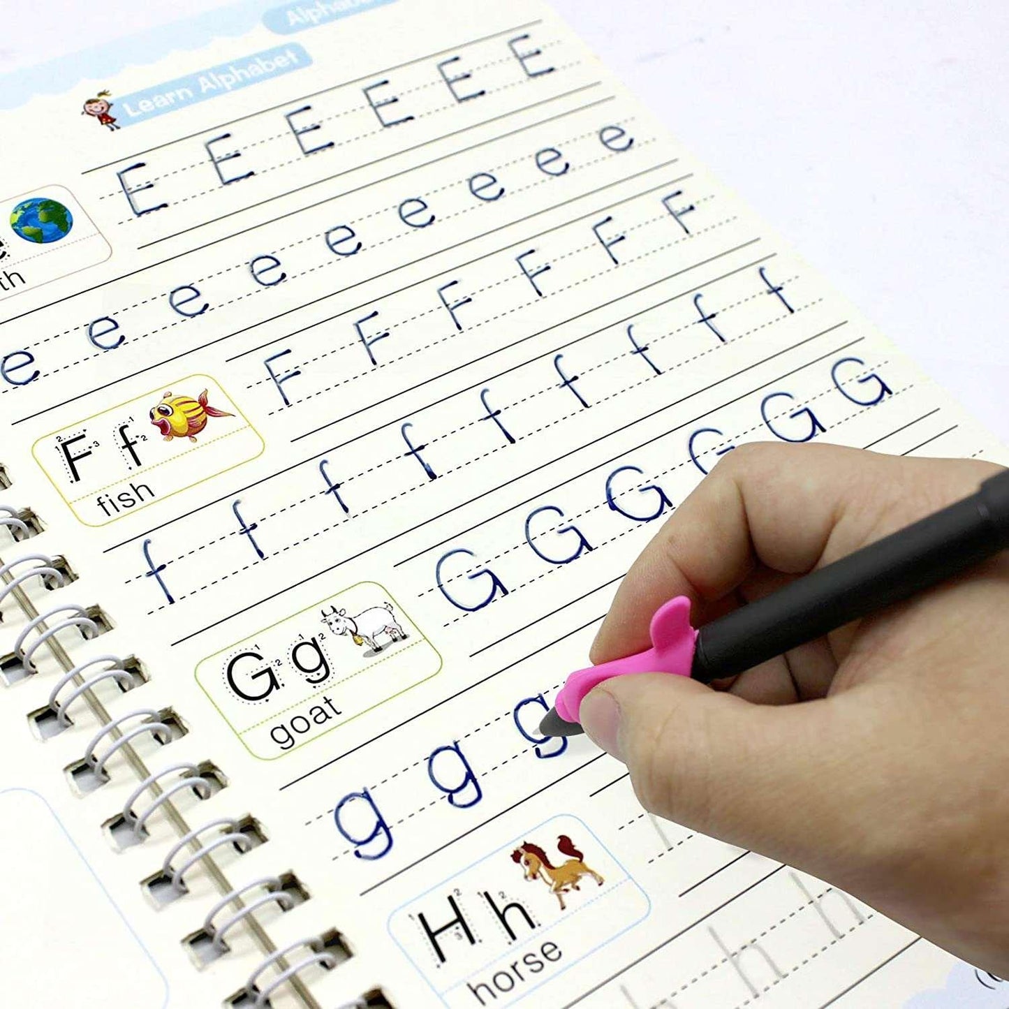 Magic Practice Book (4 Book + 10 Refill+1 Pen+1 Grip) - SIGMA STORE