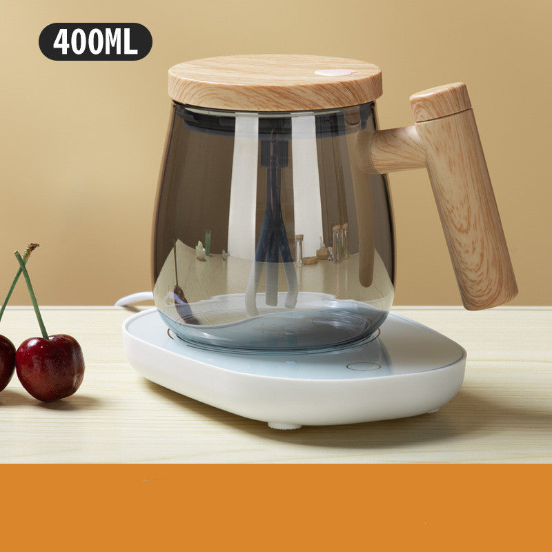 Sigmastore Self Stirring Mug, Electric Mixing Cup With High Borosilicate Glass, Rotating Coffee Mug for Home, Office, Travel - Suitable for Coffee, Milk, Protein Powder, 400 ML
