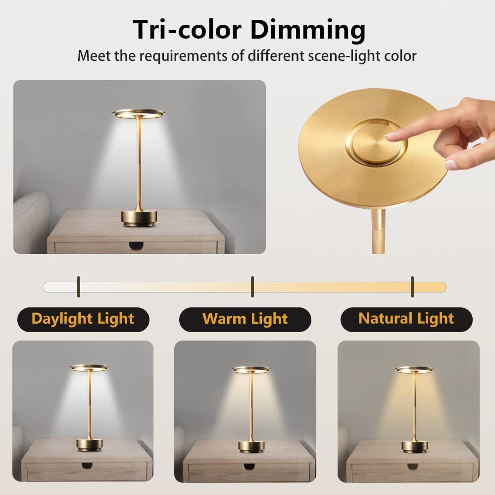 Cordless Elegance Table Lamp (Rechargable)