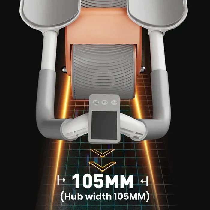 Ab Roller Wheel Exercise with Elbow Support, Automatic Rebound Abdominal Wheel, Double Wheel elbow and knee support for gym