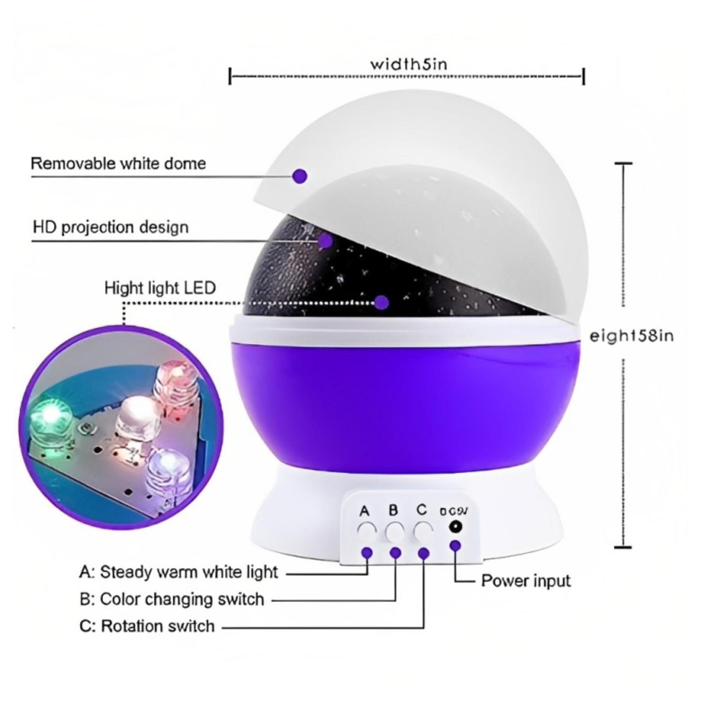 Star Master Light Lamp Projector - 360 Degree
