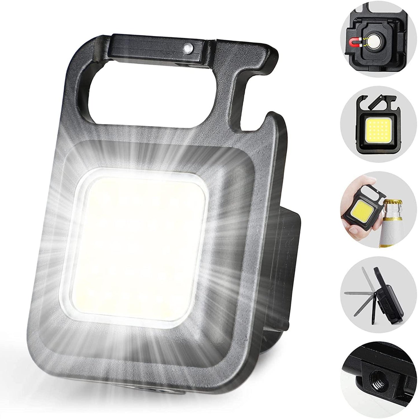 Keychain LED Light with Bottle Opener Folding Bracket Cool White with 4 Mode - SIGMA STORE