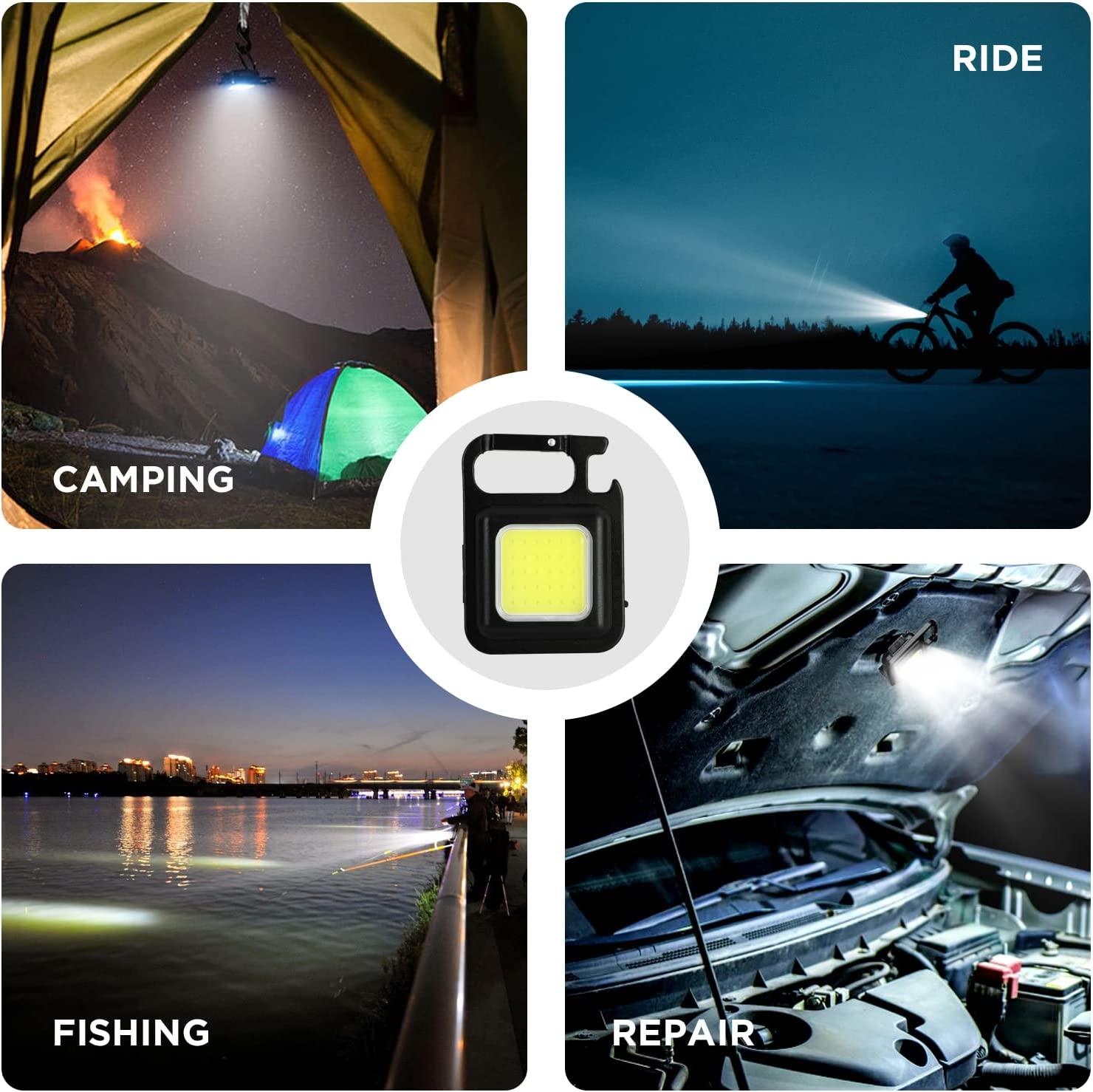 Keychain LED Light with Bottle Opener Folding Bracket Cool White with 4 Mode - SIGMA STORE