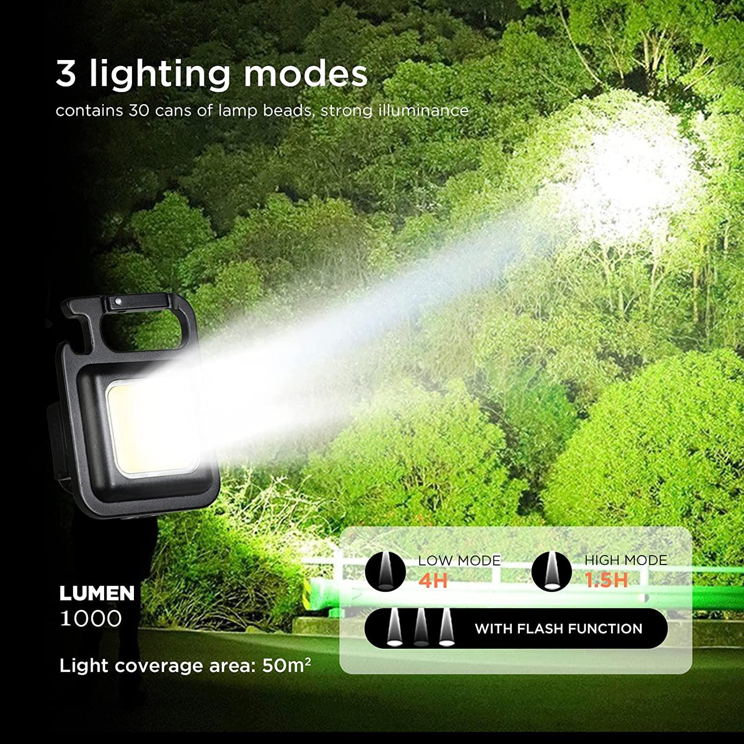 Keychain LED Light with Bottle Opener Folding Bracket Cool White with 4 Mode - SIGMA STORE
