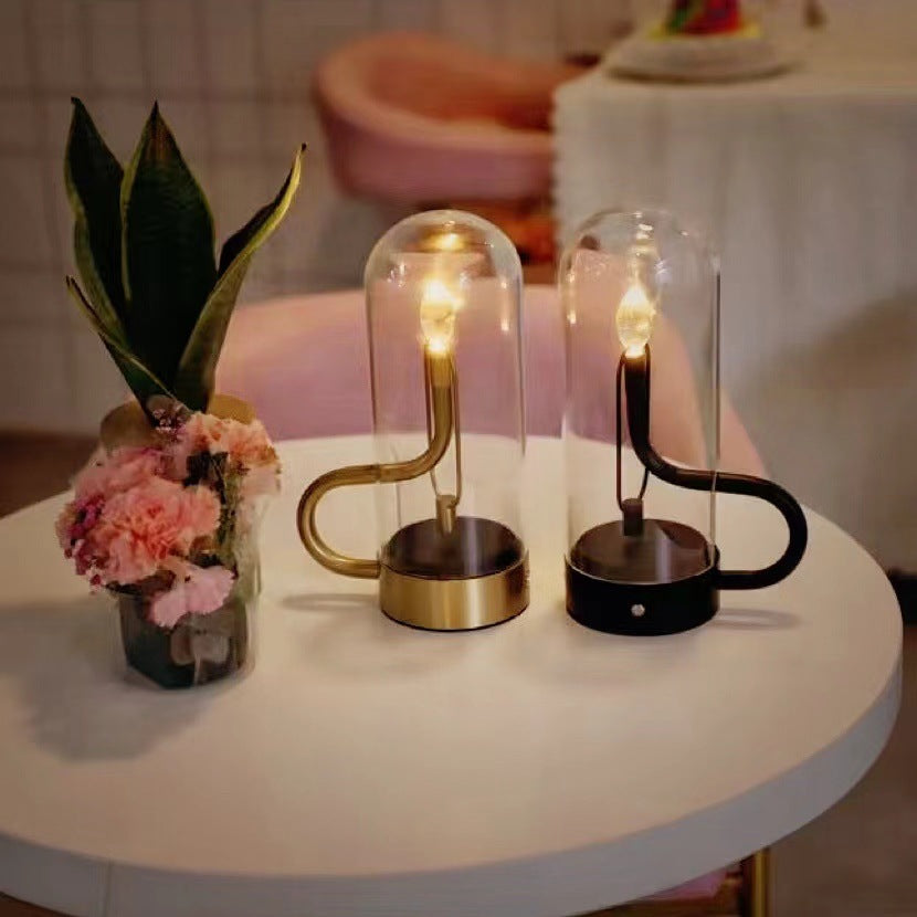 Candle Swing Table Lamp Creative Magnetic Field Atmosphere Bedroom lamp Retro Restaurant