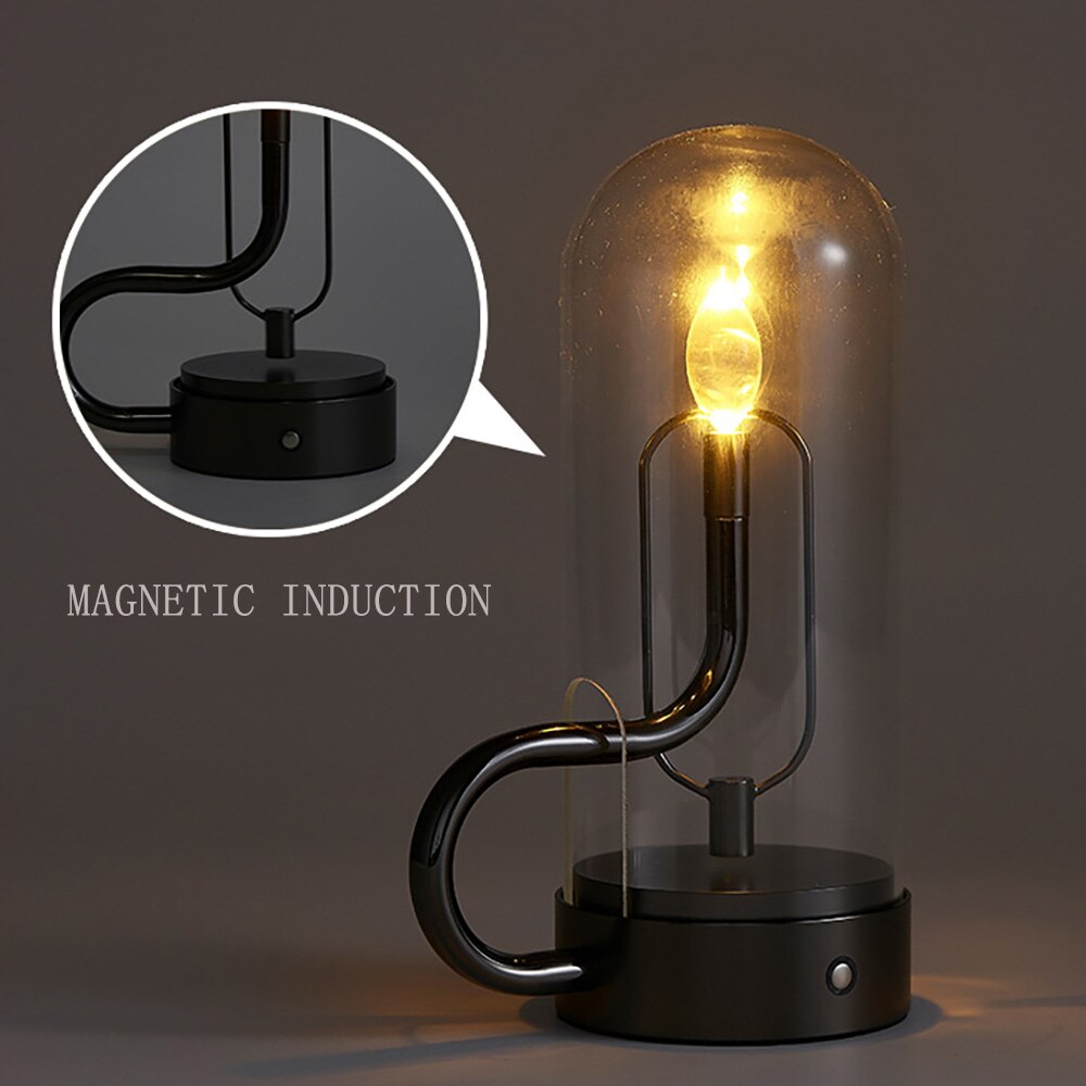 Candle Swing Table Lamp Creative Magnetic Field Atmosphere Bedroom lamp Retro Restaurant