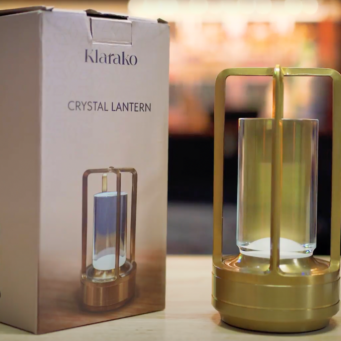 Sigmastore Wireless Crystal Lantern Table Lamp