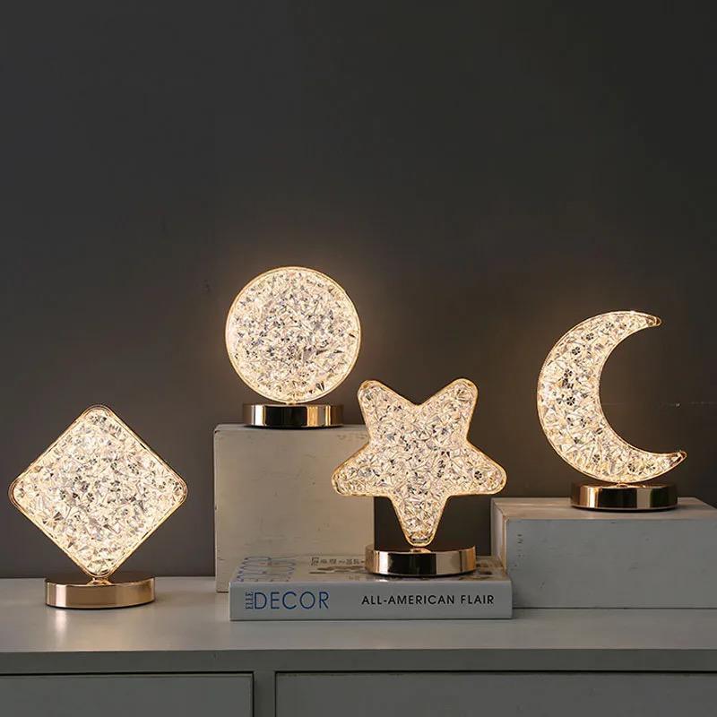 Crystal Round Shape LED Table Lamp. - SIGMA STORE