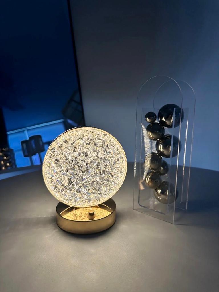Crystal Round Shape LED Table Lamp. - SIGMA STORE