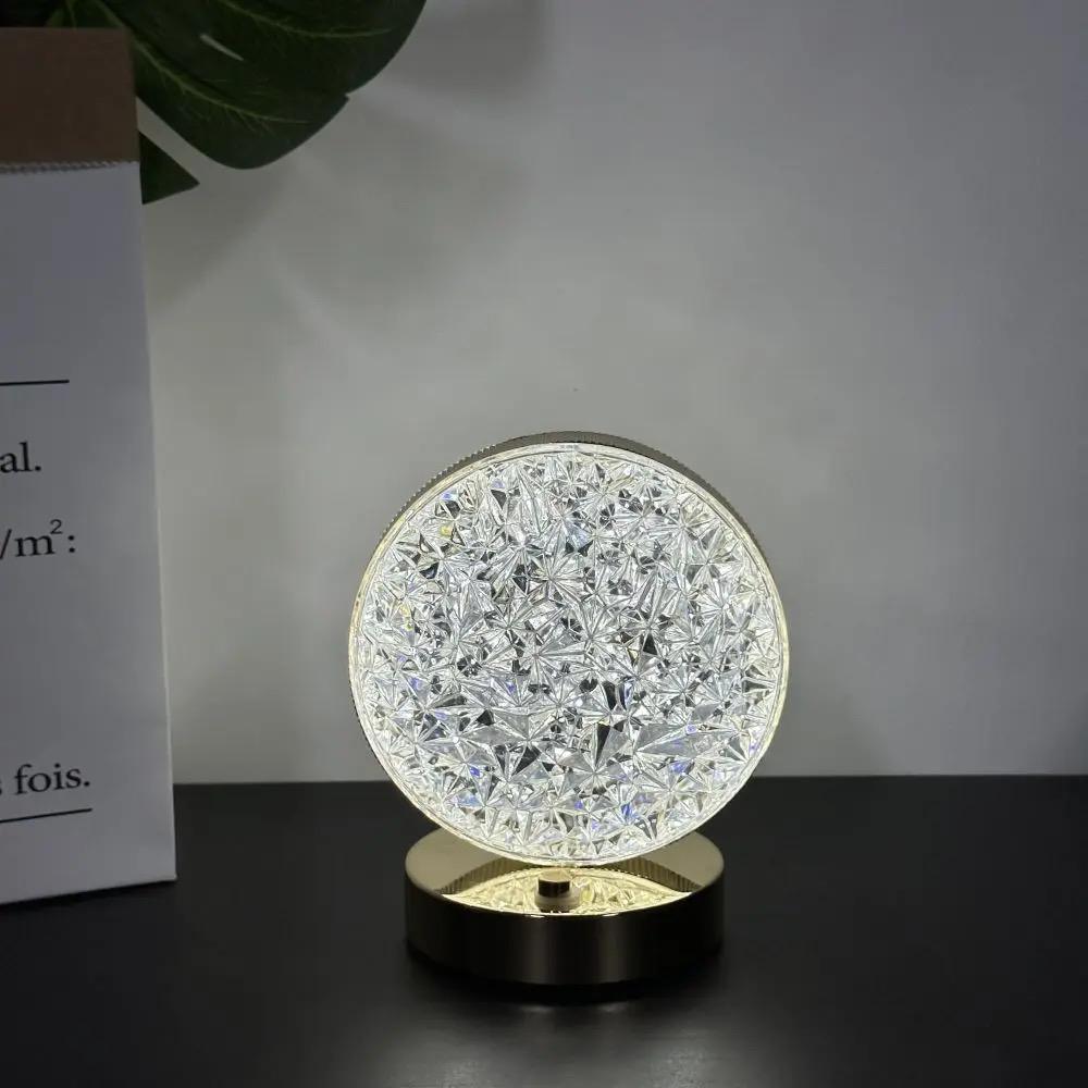 Crystal Round Shape LED Table Lamp. - SIGMA STORE